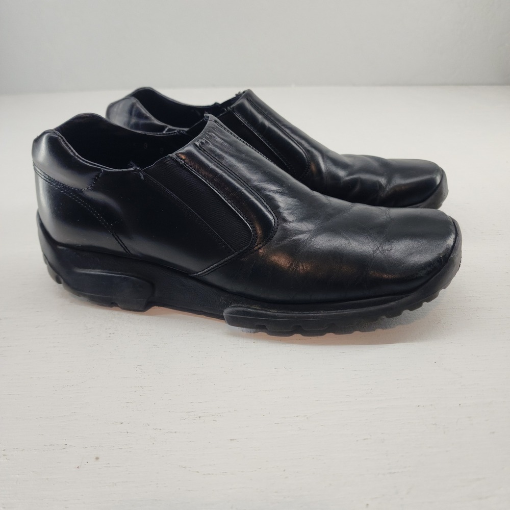 Donald J Pliner Mens Black Leather Slip On Loafers Size 9 M Business Casual